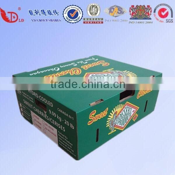 corrugated carton box for fresh fruit and vegetable packaging