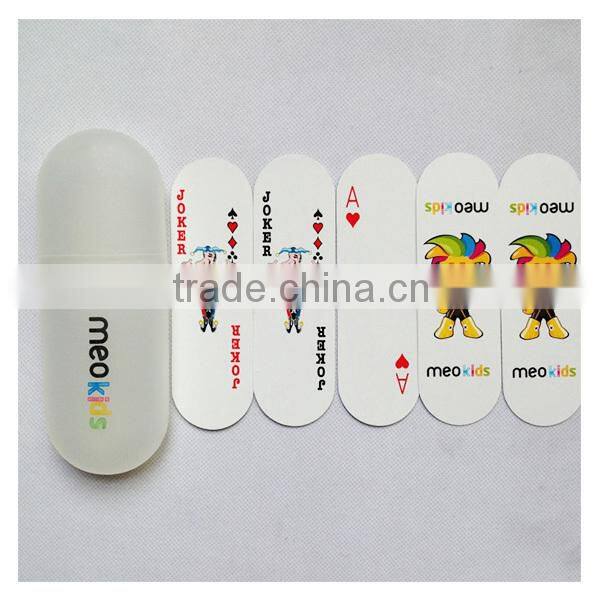 custom oval shaped playing cards for promotional advertising