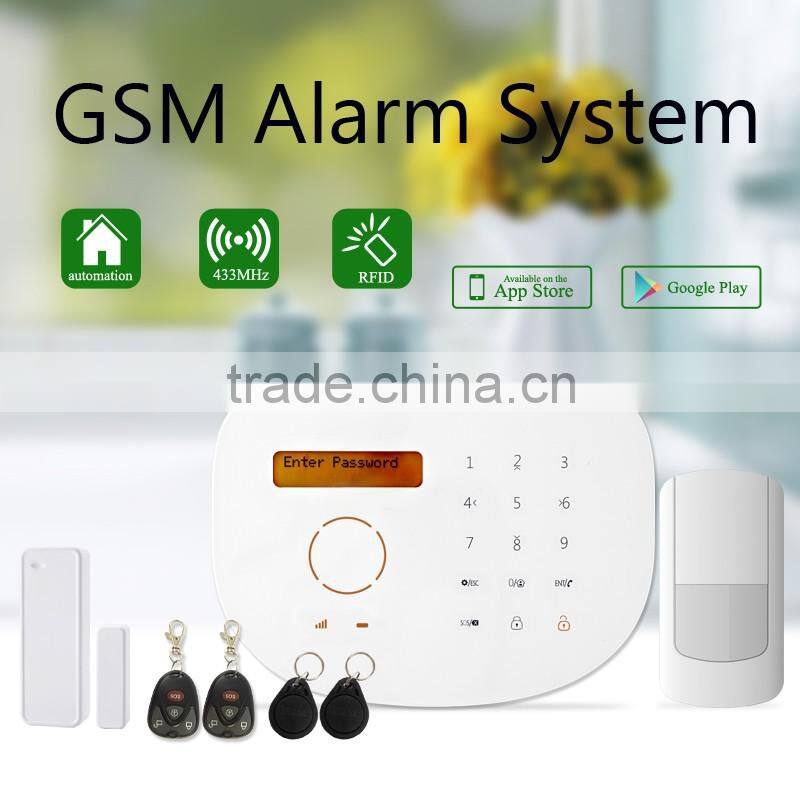 Best security alarm 433mhz gsm alarm system wireless GSM SMS security alarm for home