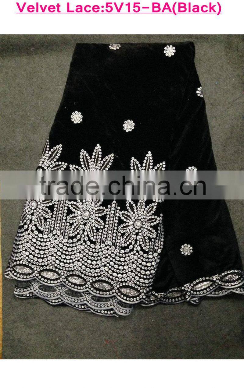 high quality velvet evening dresses with lace pictures african velvet lace fabric
