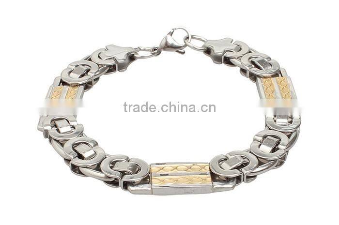 Factory latest design punk style permanent men bracelet stainless steel jewelry