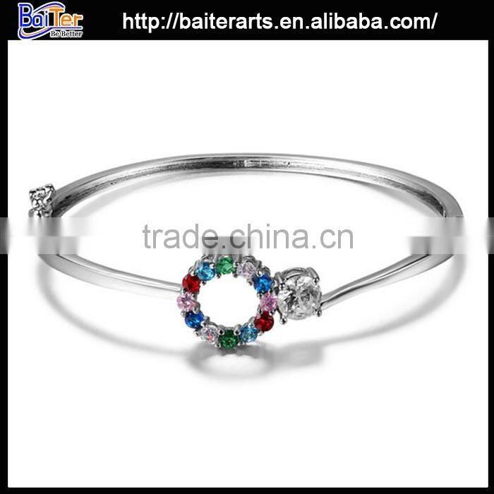 multi colors alloy copper women's gold covering bangles