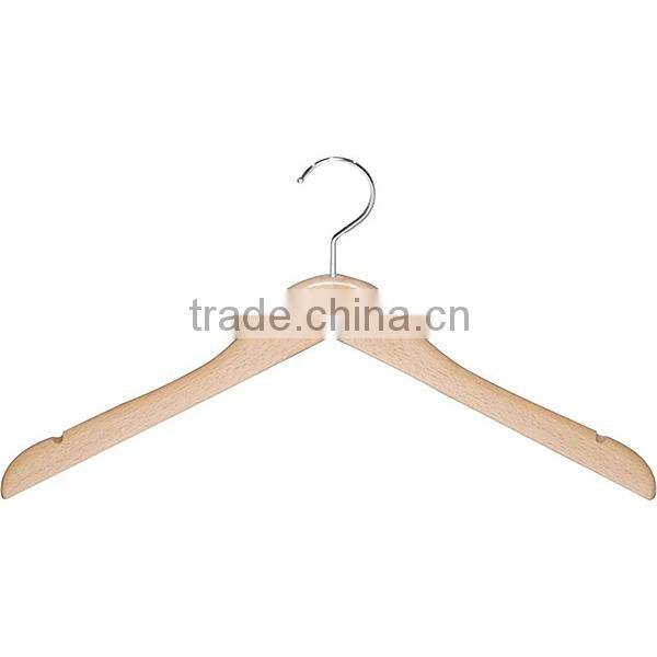 Professional standard wood clothes hanger with locking bar