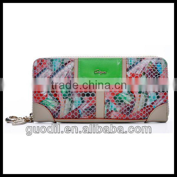 2014 fashion snake leather women wallets