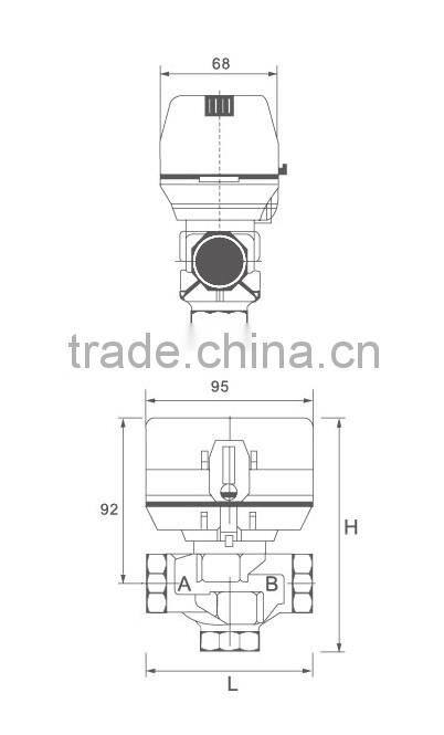 SR5016 electric Two Way Three Wire Motorized On-off Ball Valve