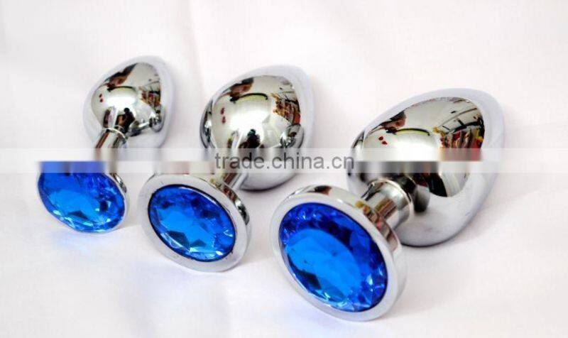 Adult Anal Sex Toy Anal Plug 2 Size Hollow Ball Anal Hook Steel Fetish Chastity Gay