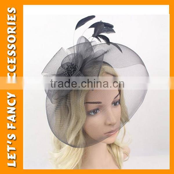 PGHD0329 Feather hair clip mini top hat hair accessories bridal flower hair clip