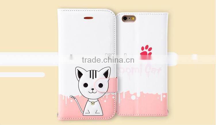 Lovely Cats Pattern Mobile Phone Case Flip Wallet Phone Case For iPhone 6