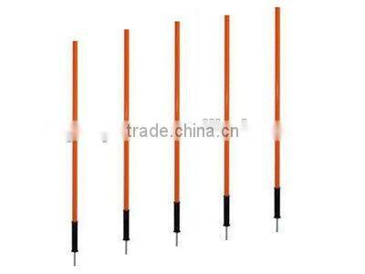 Plastic Dog Agility Trainning Euipment Weave Poles For Grassland and Soft Ground