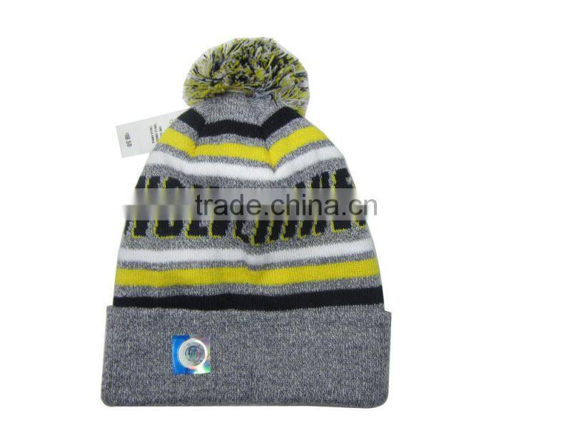 2016 warm jacquard weave crochet knit hat
