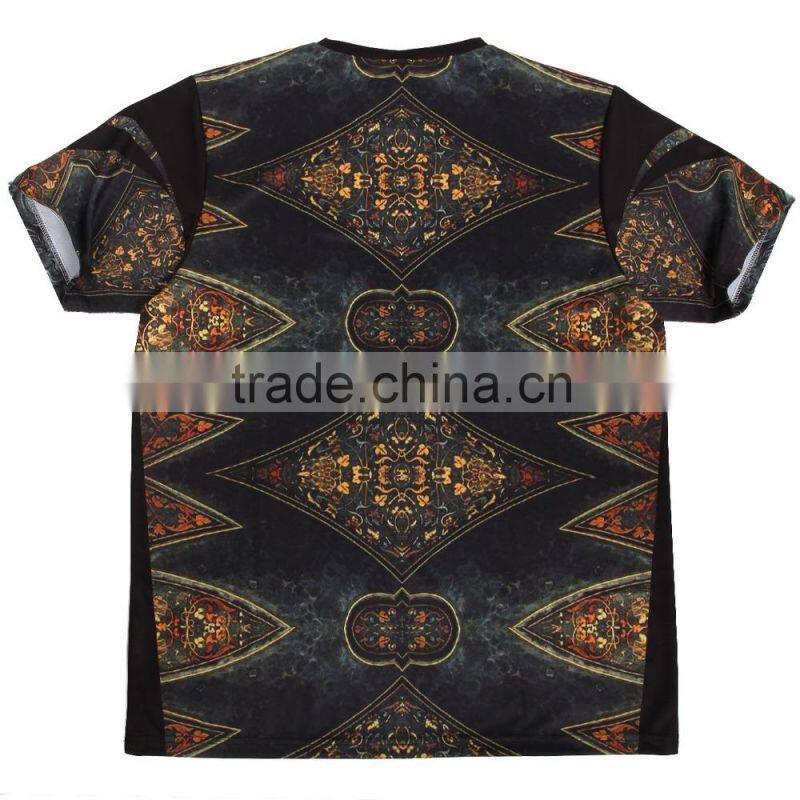 Wholesale customized fashion men's polyester sublimation t shirt