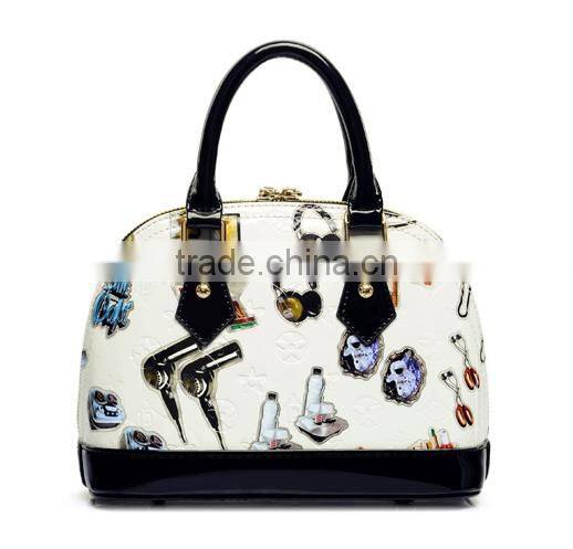 Wear-resisting PU Leather Youth Fashion Shell Shape Handbag