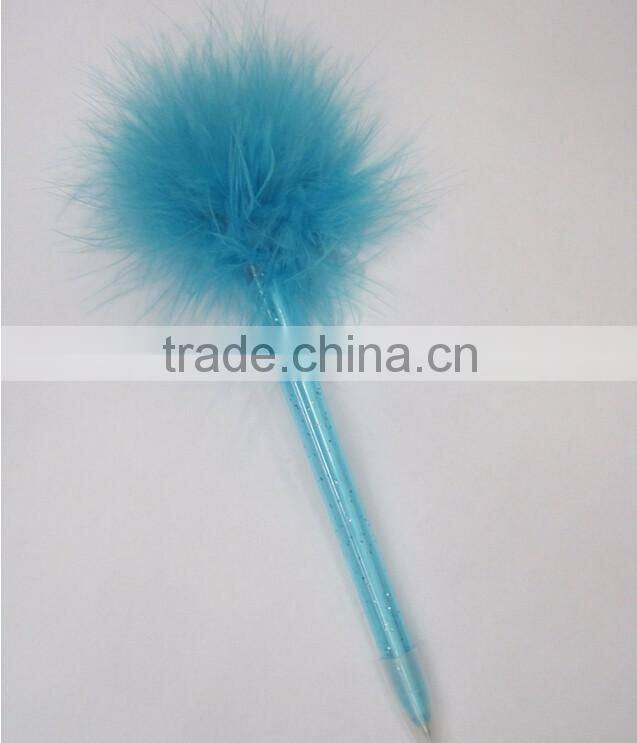 Customized Logo Promotional Gifts Feather Plastic Ballpoint Pen