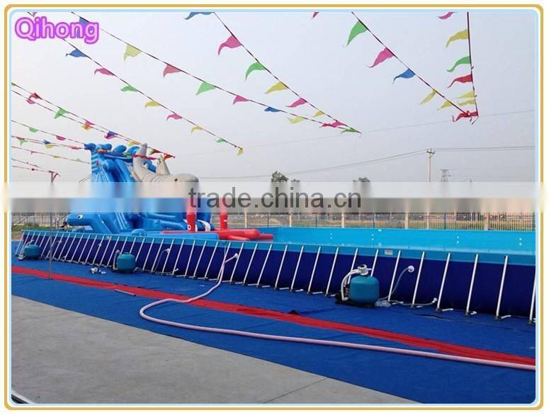 steel frame swimming pool, metal frame water pool with inflatable water slides, used pools for sale
