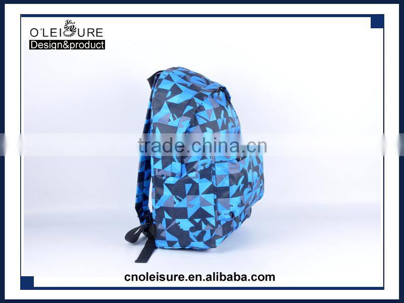 2015 own brand fashion design foldable backpack school backpack