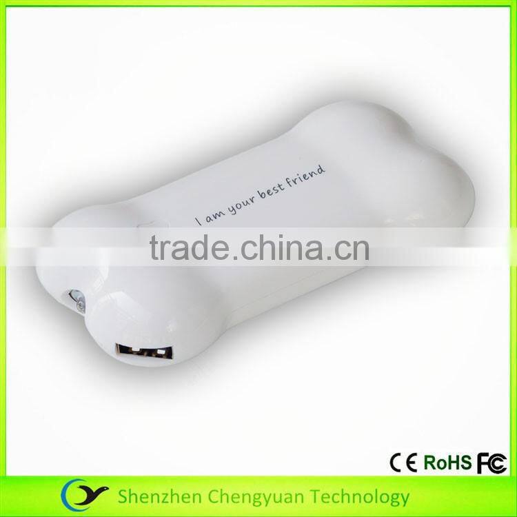 Wholesale Full Capacity Lovely Power Bank 5200mAh portable phone charger With LED