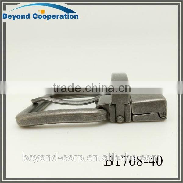 38mm teeth screw fixed reversible leather strap buckle