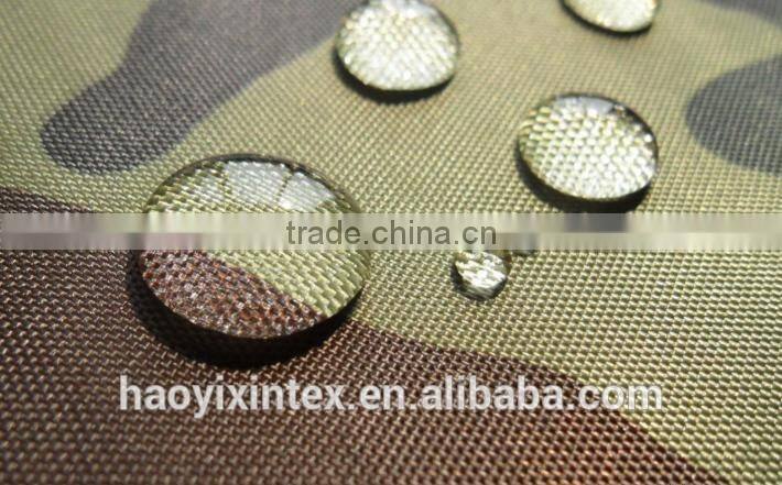 600d print camouflage oxford fabric PU