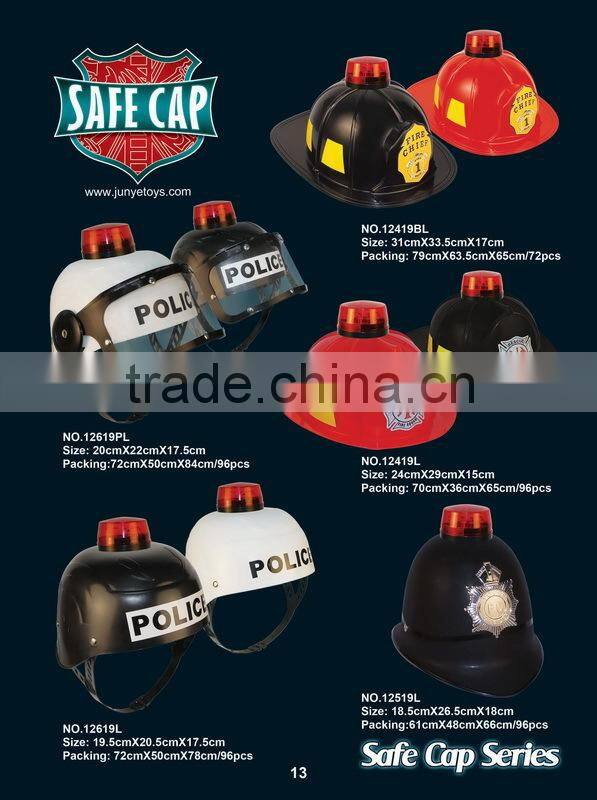Plastic helmet Fire helmet with light for children for party or roleplay party