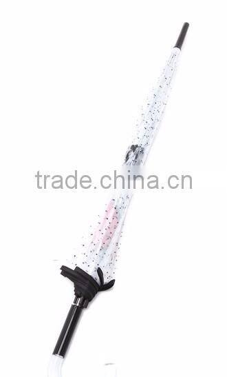 Cheap Target price dome OEM ODM customized logo print Transparent Umbrella