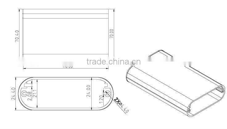 Water-proof Aluminium Extruded Electronic Enclosure