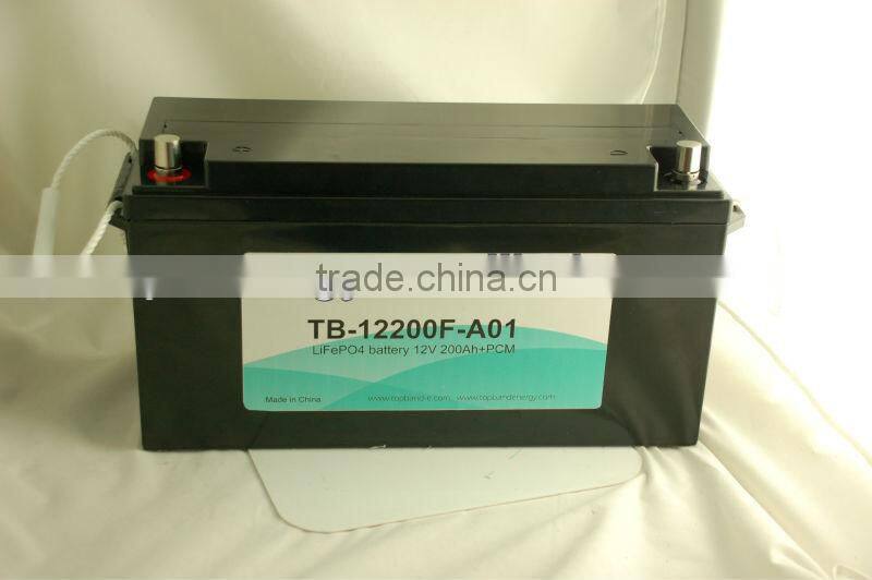 12v 200ah LiFePO4 battery with PCM and SLA housing China supplier