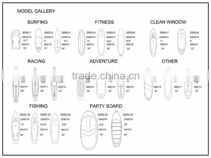 Eco-friendly EVA pad heavy-duty inflatable sup boards stand up paddle boards