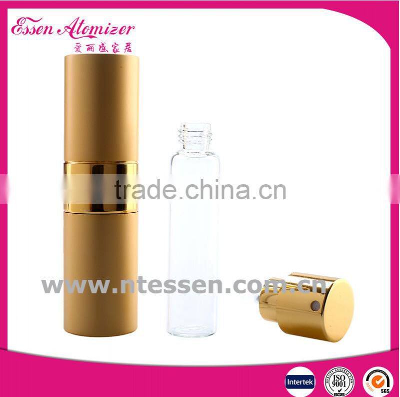 15ml Gold Aluminum Rotation Spray Perfume Bottle