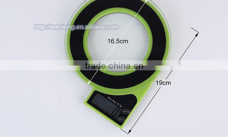 TKP416(Green) 2015 New Design Glass Kitchen Scale