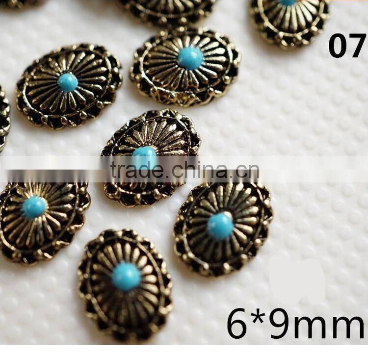 2016 Popular Bohemian style nail art 3D alloy metal decoration charms