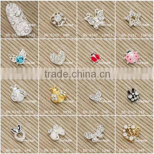 2016 Popular Factory Price 3D Finger Nail Decoration 3d Metal Nail Art , alloy nail art accessories