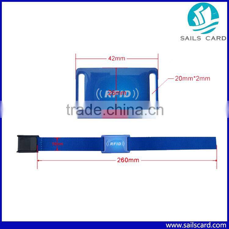 Proximity rfid nylon wristband Smart bracelet with custom logo