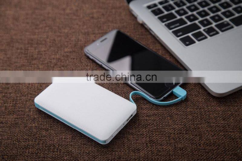 Dual usb charging cables Portable Power Bank External Battery Charger Pack for iPhone and samsung