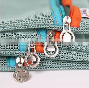 4 Pcs Handle Foldable Nylon Mesh Travel Luggage Wash Bag Clothes Storage Pouch