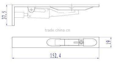 Flush bolt, Brass, ref. DB001PBL