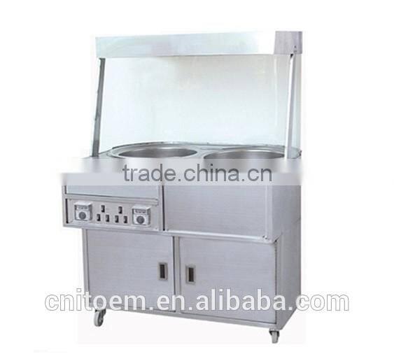 CJ-460-2 Freestanding Commercial Electric Chestnut Roaster with 2 pots
