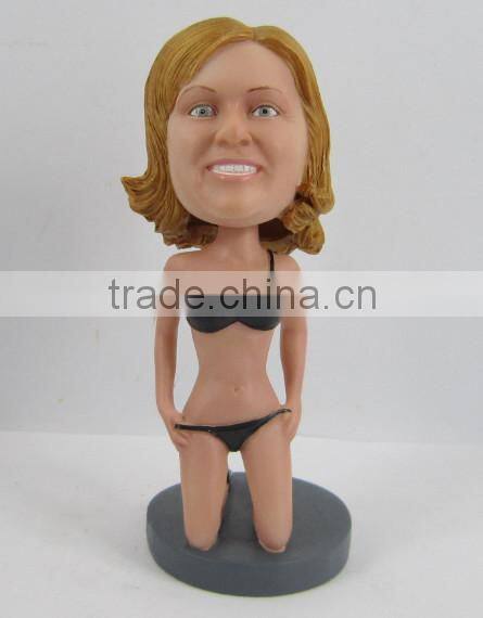 polyresin singer bobble head for sexy girl