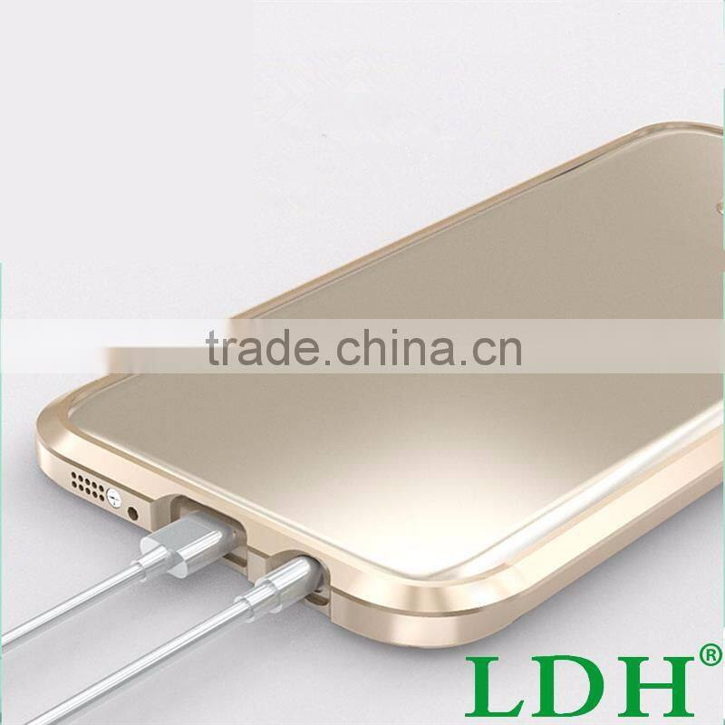 For SAMSUNG Galaxy S7 Edge Cases Luphie Luxury Aluminum Bumper for Galaxy S7 Prismatic Shape Frame Metal Button Cover