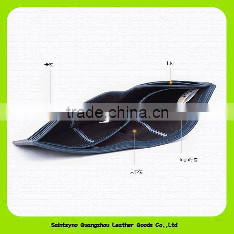 15609 High-end classical rfid blocking fashion business genuine leather men wallet
