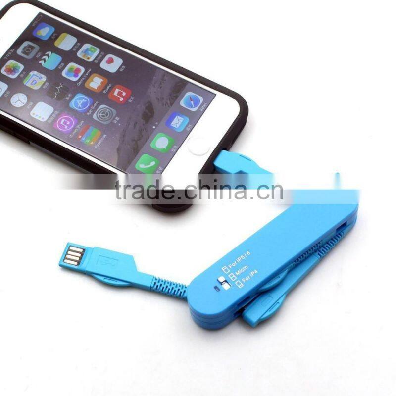 multi-function retractable data 2 in 1 Military Knife usb cable