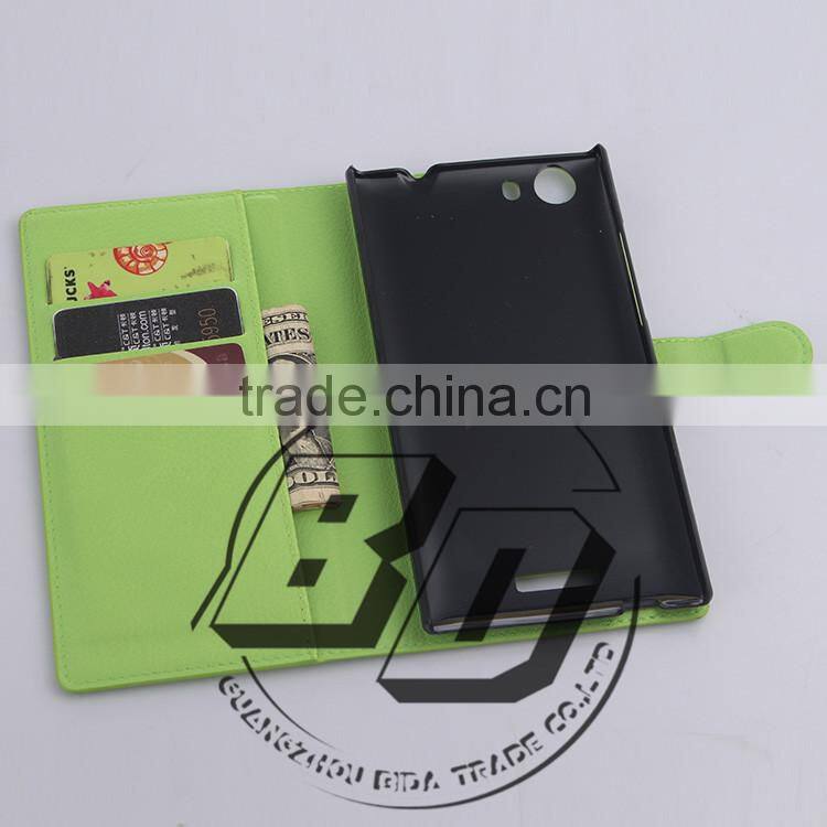 Wholesale Popular Magnetic flip leather wallet case with card slots For Wiko Ridge fab 4G leather case fast delivery