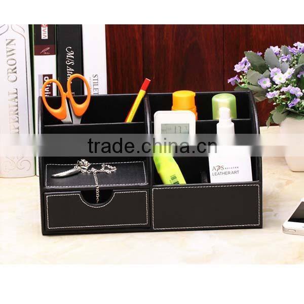 Multi-function Custom Leather Desktop Storage Basket