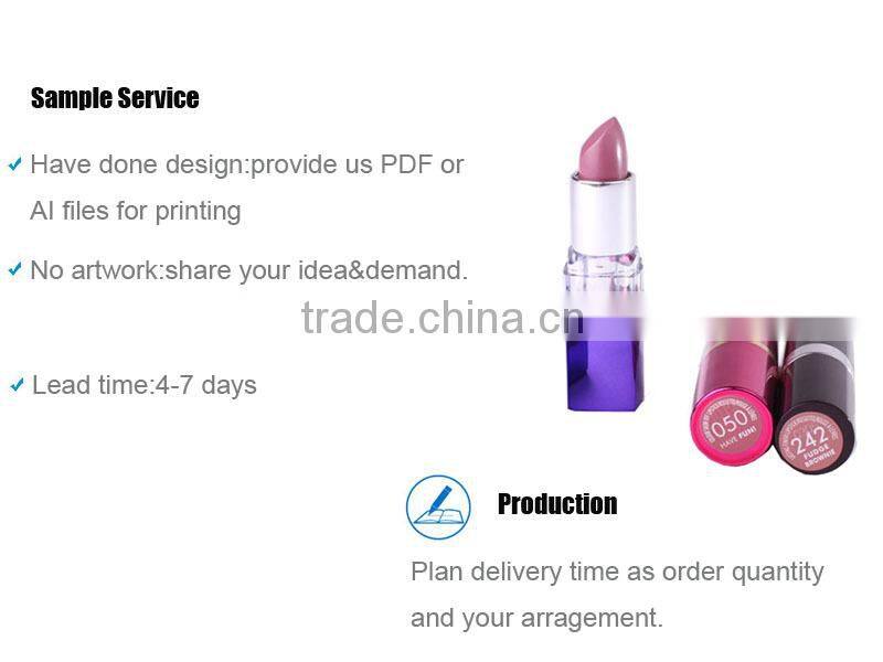 Round Gold Private Label Cosmetics Lipstick Custom Printing And Design