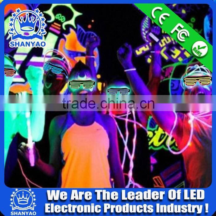 2016 Wholesale EL Light Up Glasses For Events And Party Supplies