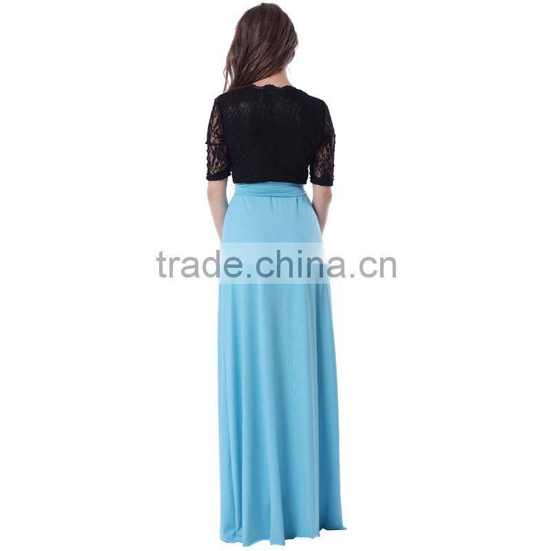 The hottest sale item half sleeve full length tall tube women sexy maxi dress