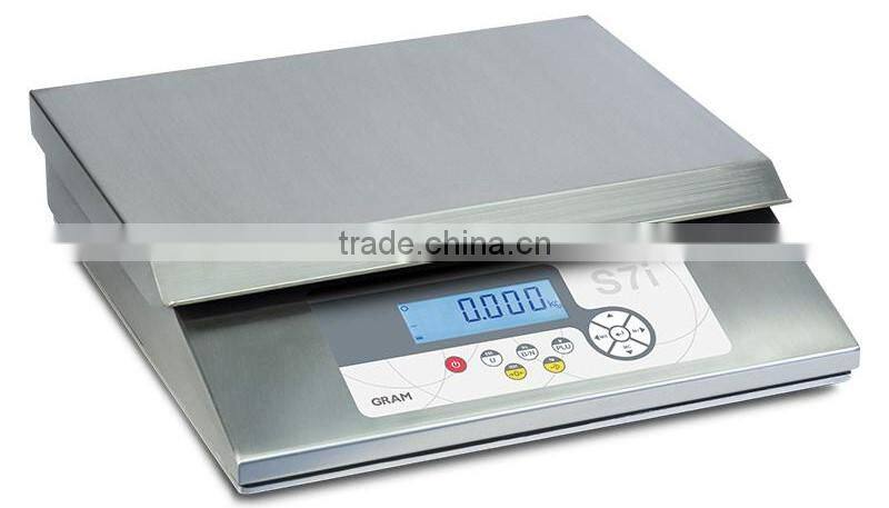 30kg / 2g S7i Series Stainless Steel Waterproof Table Scale