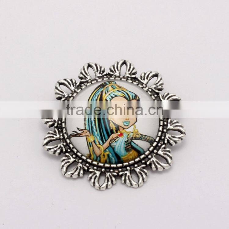 China wholesale brooch silver plated fairy spirit crystal brooch pins jewelry fashion factory