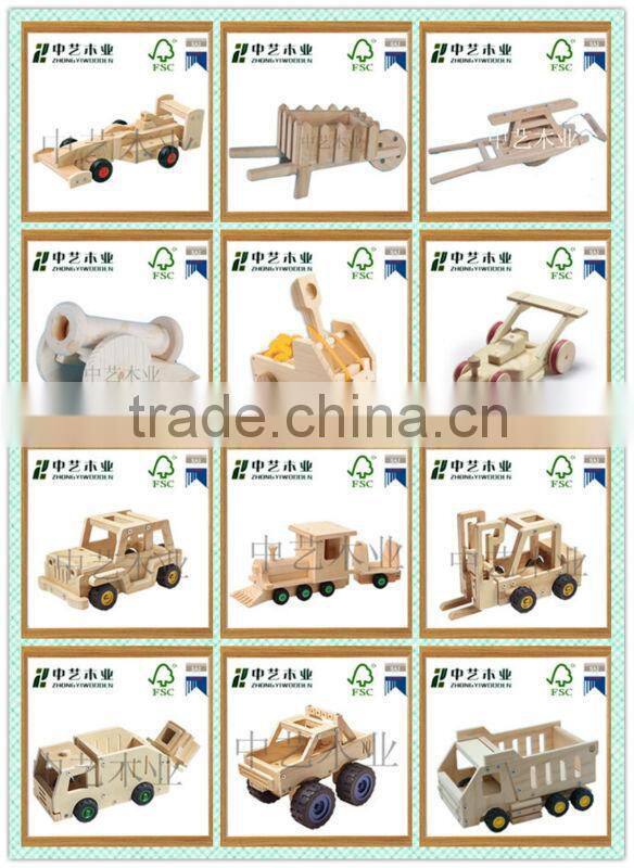 wholesale DIY assembly wooden car toy for 3-8 years chidren