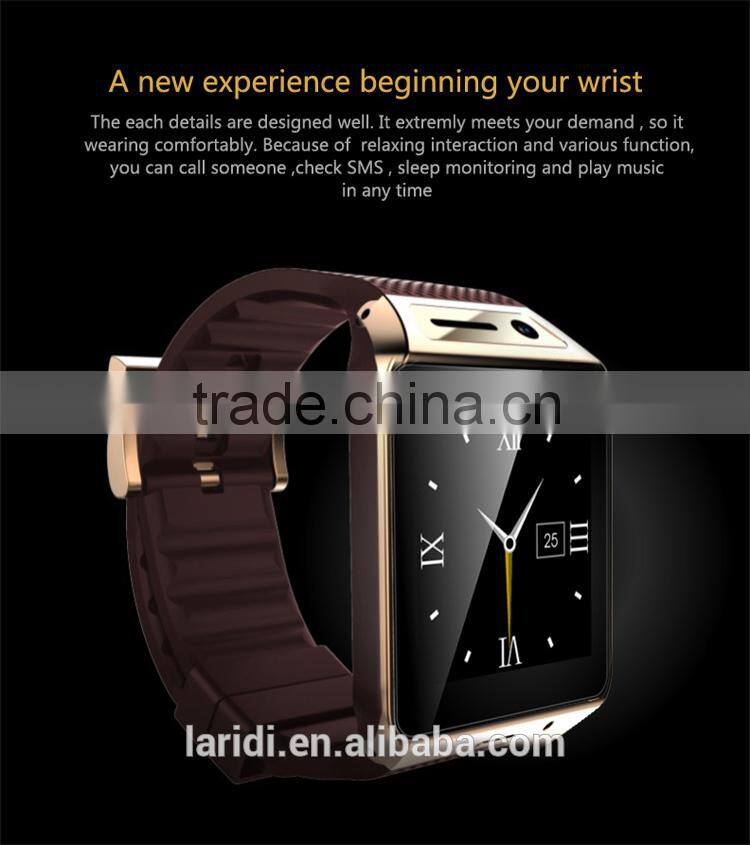 2015 new low price of smart watch phone GV08S support SIM or SD card for android phone