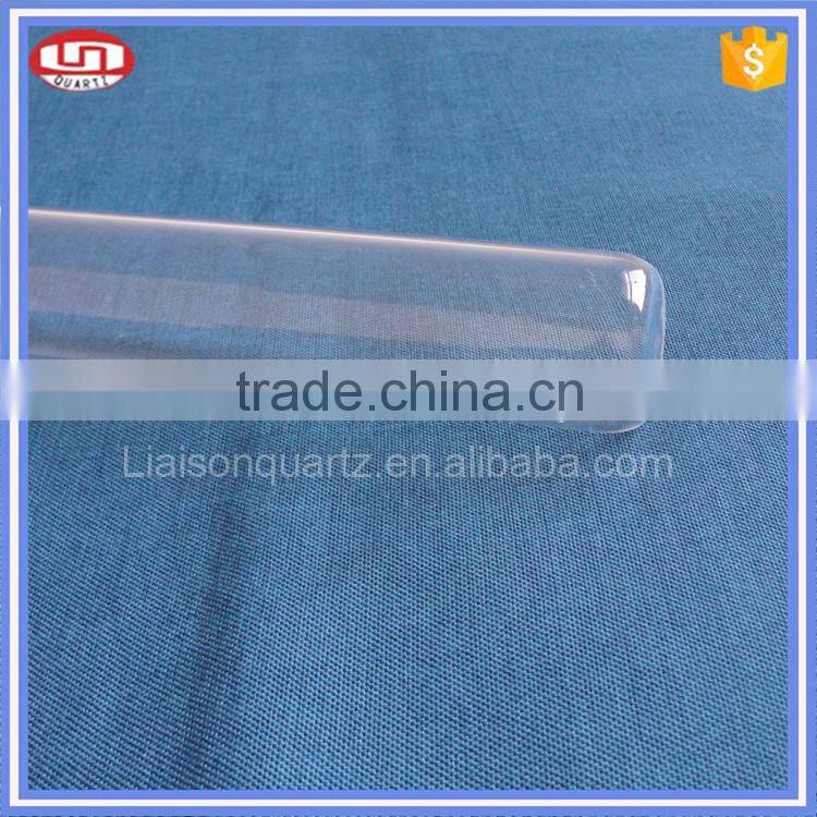 Large diameter glass tube with flat bottom